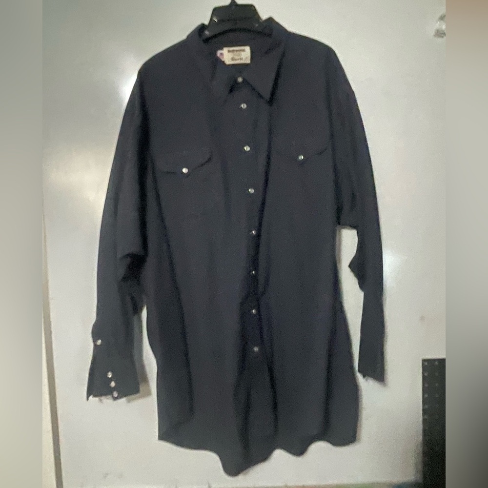 Mens 3X TALL Pearl Snap Western Wear Long Sleeve Shirt
